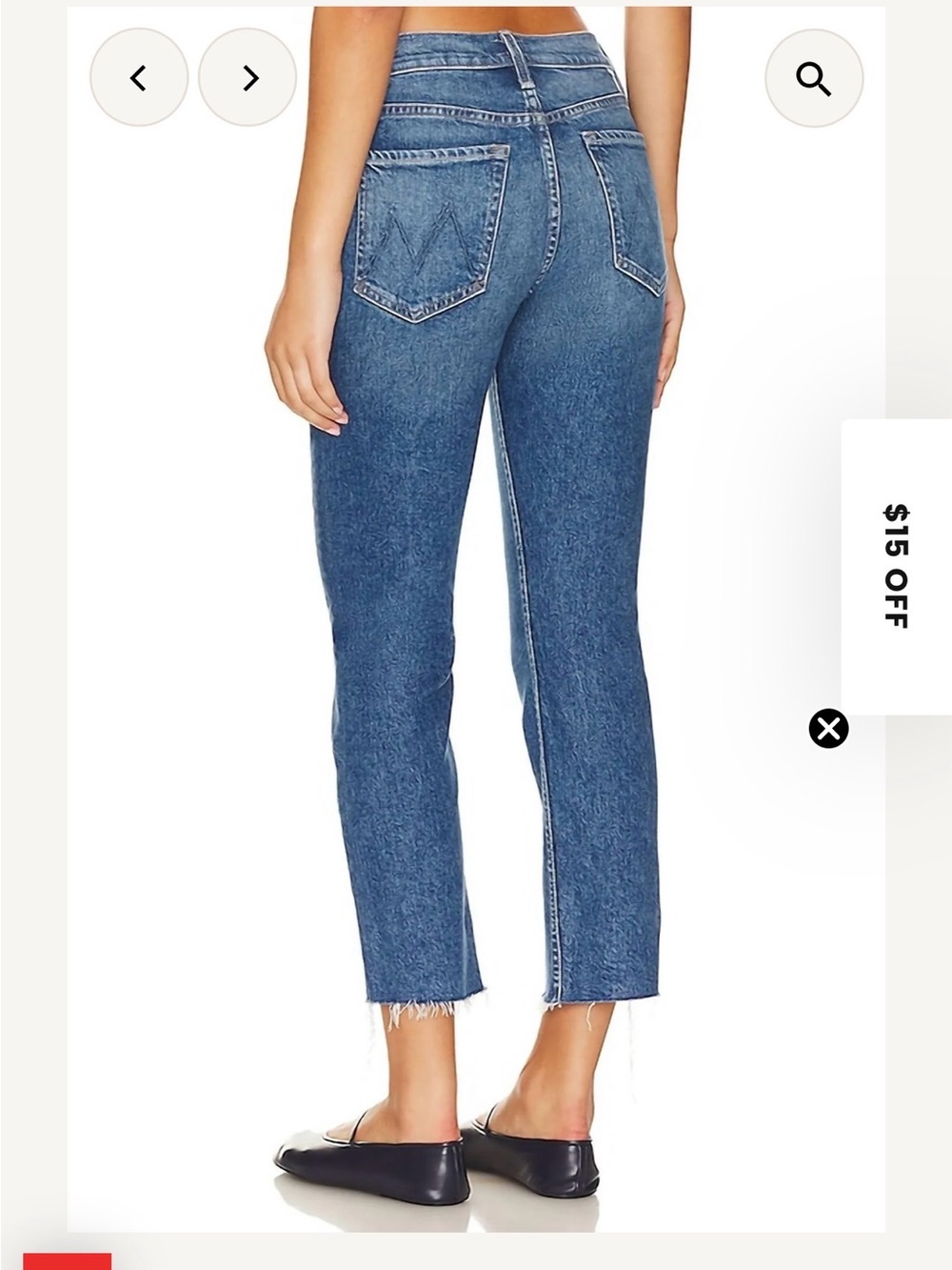MOTHER Blue High-Rise Cropped Ankle Jeans